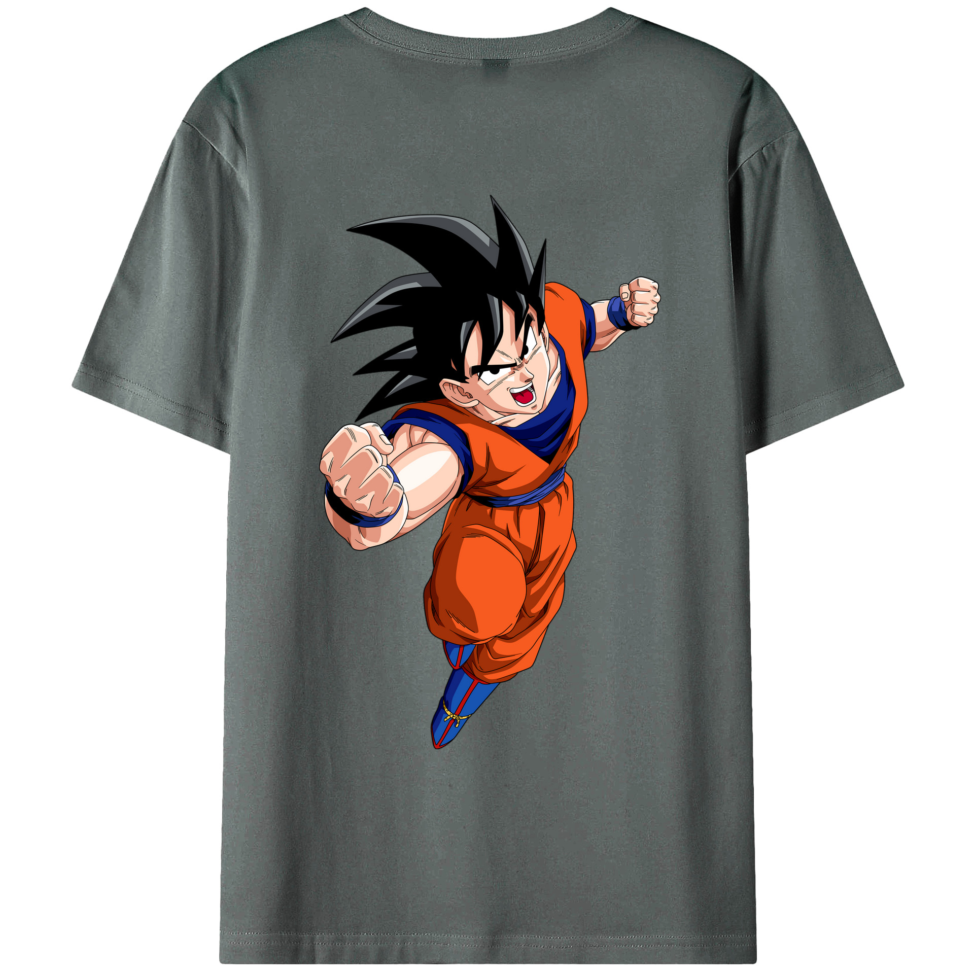 （画像用） ドラゴンボール 孫悟空（そん ごくう）Son Goku カカロット DRAGON BALL Kakarotto 綿100％ メンズ半袖Tシャツ（バックプリント） 通気性